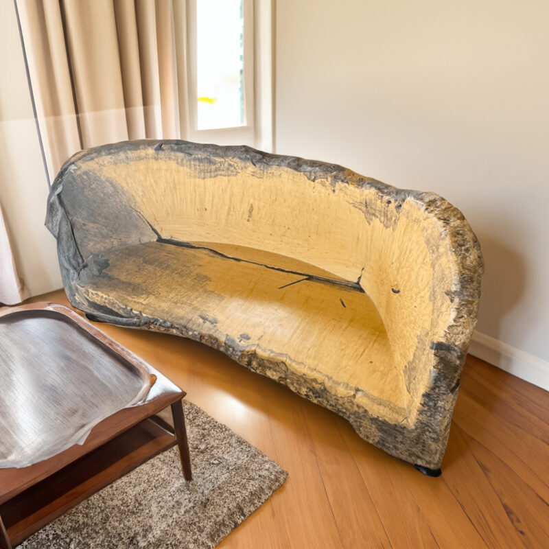 White Guanacaste Wood Armchair