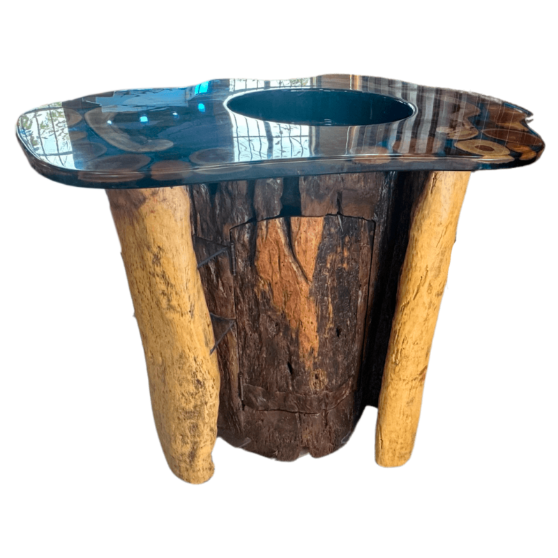 Guanacaste Wood Bar with Epoxy Resin Top - Image 3