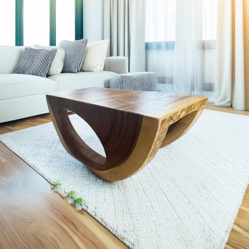 Elegant and Unique Guanacaste Wood Coffee Table