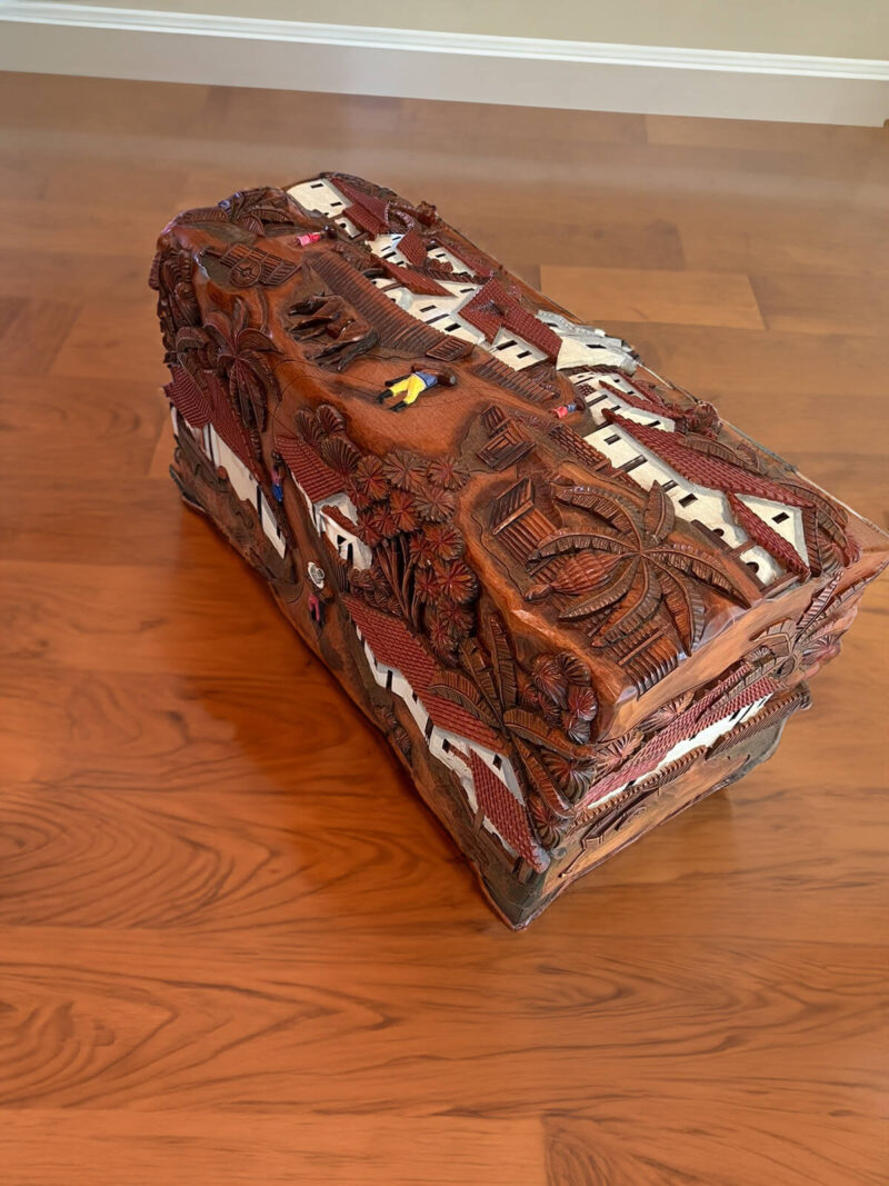 Hand-Carved Cedar Wood Chest